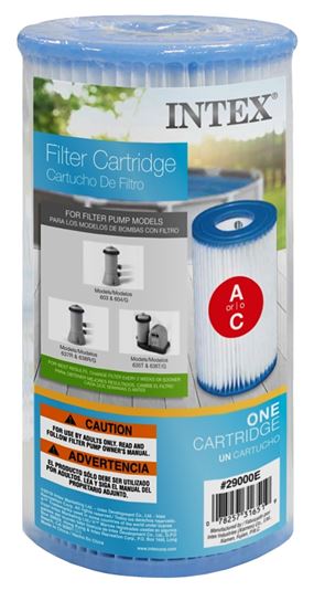 Intex 59900E Filter Cartridge, Dacron Filter Media, Pack of 6