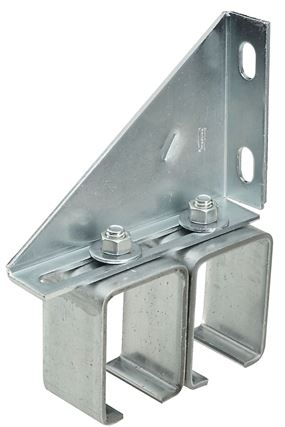 National Hardware N104-786 Double Box Rail Bracket, Steel, Galvanized, Pack of 10