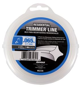 Arnold WLS-65 Trimmer Line, 0.065 in Dia, 40 ft L, Nylon