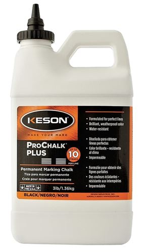 Keson PROCHALK Series PM103BLACK Marking Chalk, Black, Permanent