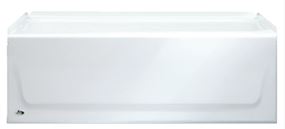 Bootz KONA 011-3303-00/2303 Bathtub, 34 gal, 54 in L, 30 in W, 15-1/4 in H, Alcove Installation, Steel, White