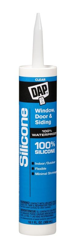 DAP 08641 Window and Door Sealant, Clear, -40 to 400 deg F, 9.8 fl-oz Cartridge, Pack of 12
