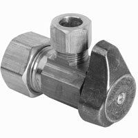 BrassCraft G2CR09XCD Stop Valve, 1/2 x 1/4 in Connection, Compression, 125 psi Pressure, Brass Body