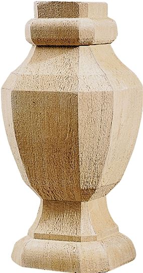 UFP 106089 Post Top, 6-3/4 in H, Deluxe Octagon, Pine, White