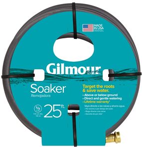 Gilmour 827251-1001 Soaker Hose, 25 ft L, Vinyl
