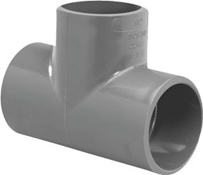 Lasco 801015BC Pipe Tee, 1-1/2 in, Slip, PVC, SCH 80 Schedule