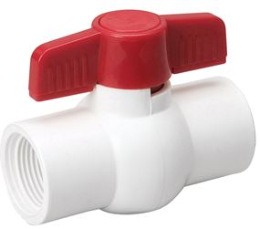 B & K 107-135HC Ball Valve, 1 in Connection, FPT x FPT, 150 psi Pressure, PVC Body