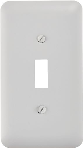 Amerelle 935TW Wallplate, 5 in L, 2-13/16 in W, 1 -Gang, Steel, White