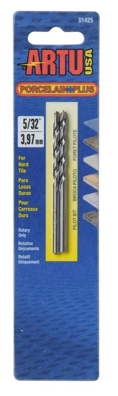 ARTU 01425 Drill Bit, 5/32 in Dia, 3-1/8 in OAL, Flat Flute, 2-Flute, 5/32 in Dia Shank, Straight Shank