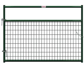 Behlen Country 40132062 Wire-Filled Gate, 72 in W Gate, 50 in H Gate, 6 ga Mesh Wire, 2 x 4 in Mesh, Green