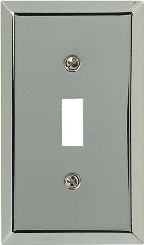 Amerelle 161T Wallplate, 4-15/16 in L, 2-7/8 in W, 1 -Gang, Steel, Polished Chrome