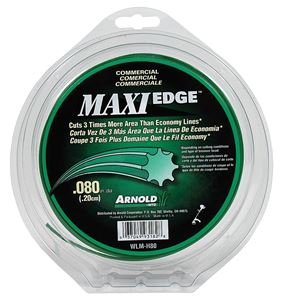 Arnold Maxi Edge Series WLM-H80 Trimmer Line, 0.080 in Dia, 140 ft L, Polymer, Green