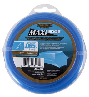 ARNOLD Maxi Edge WLM-65 Trimmer Line, 0.065 in Dia, 40 ft L, Polymer, Blue