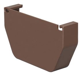 Amerimax T1511 Gutter End Cap, 5 in L, Vinyl, Brown