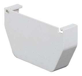 Amerimax T0511 Contemporary Gutter End Cap, 5 in L, Vinyl, White