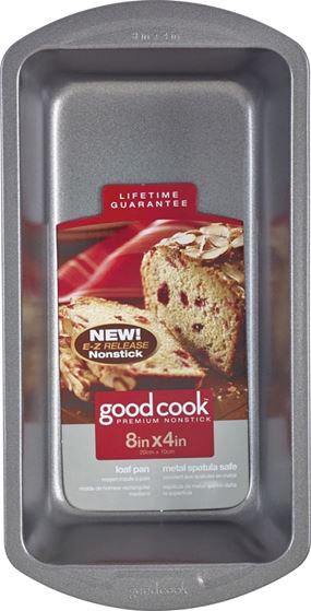 Goodcook 04025 Non-Stick Loaf Pan, 10-1/2 in L, 8.8 in W, 8.3 in H, Steel, Dishwasher Safe: Yes