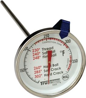 Taylor 3505 Candy/Deep Fry Thermometer,-40 to 450 deg F, Analog Display