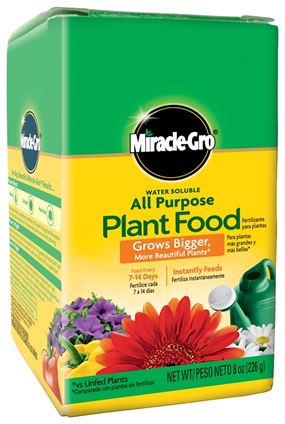 Miracle-Gro 3000992 Dry Plant Food, 8 oz Box, Solid, 24-8-16 N-P-K Ratio