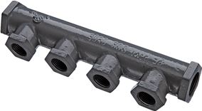 Pro-Flex PFMN-CCB Manifold, 3/4 in Inlet, 4-Outlet, 1/2 in Outlet, Metal