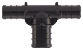 Apollo PXPAT1212345PK Pipe Tee, 1/2 x 3/4 in, Barb, Plastic, Black, 200 psi Pressure