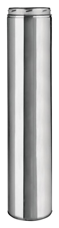 Selkirk 206036U Chimney Pipe, 8 in OD, 36 in L, Stainless Steel