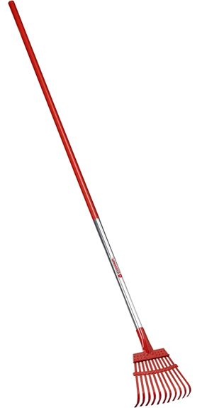 Corona RK 62060 Shrub Rake, 11-Tine, Steel Tine, Metal Handle, Comfort-Grip Handle, 54 in L Handle