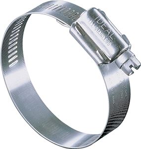 Ideal-Tridon Hy-Gear 68-0 Series 6836053 Interlocked Worm Gear Hose Clamp, Stainless Steel, Pack of 10