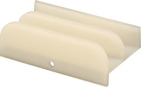 Prime-Line M 6219 Shower Door Bottom Guide Assembly, Plastic, White, For: Framed Tub Enclosure Doors