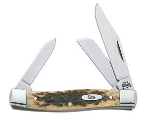 Case 00079 Folding Pocket Knife, 2.57 in Clip, 1.88 in Sheep Foot, 1.76 in Pen L Blade, Chrome Vanadium Steel Blade