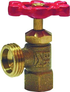 B & K ProLine Series 102-103 Boiler Drain Valve, 1/2 in Connection, FPT x Hose, 125 psi Pressure, Brass Body