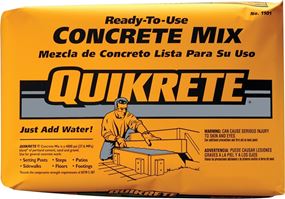 Quikrete 1101-60 Concrete Mix, 60 lb bag, Pack of 40