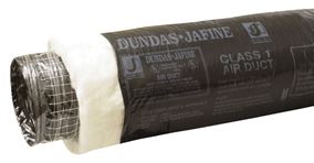 Dundas Jafine BPC625 Flexible Insulated Duct, 25 ft L, Polyester, Black