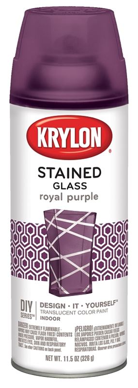 Krylon K09027000 Stained Glass Spray, Gloss, Royal Purple, 11.5 oz, Can