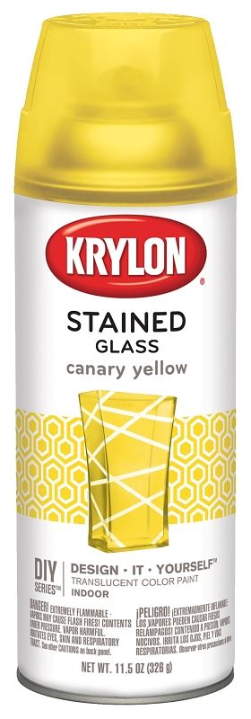 Krylon K09035000 Stained Glass Spray, Gloss, Canary Yellow, 11.5 oz, Can