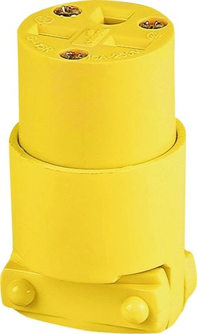 Eaton Wiring Devices 4227-BOX Electrical Connector, 2 -Pole, 15 A, 250 V, NEMA: NEMA 6-15, Yellow