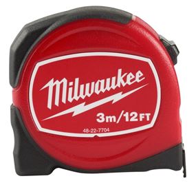 Milwaukee 48-22-7704 Tape Measure, 12 ft L Blade