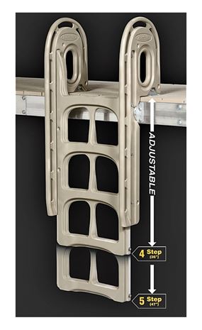 Playstar PS 1605 Dock Ladder, 350 lb, 5-Step, Plastic