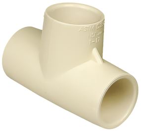 Nibco T00160D Pipe Tee, 1/2 in, CPVC, SCH 40 Schedule