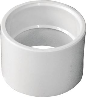 Canplas 193001 Coupling, 1-1/2 in, Hub, PVC, White