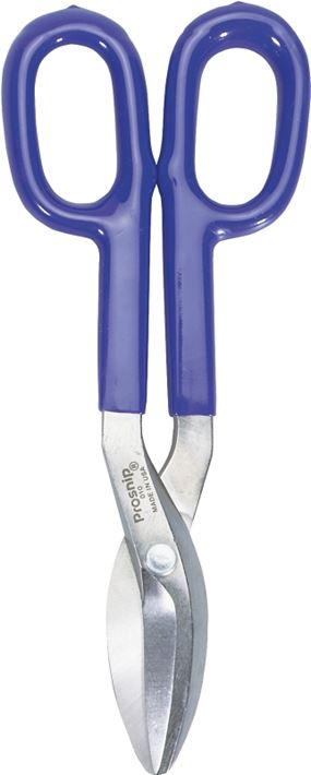 Irwin 22012 Tinner Snip, 12-3/4 in OAL, 2-3/4 in L Cut, Curved, Straight Cut, Steel Blade, Double-Dipped Handle