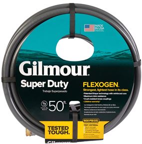 Gilmour 874501-1001 Garden Hose, 50 ft L, Gray