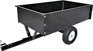Vulcan YTL-003-147 Dump Cart, 1500 lb, 58 in L x 14 in W x 34 in H in Deck, Steel Deck, 2-Wheel, Pneumatic Wheel