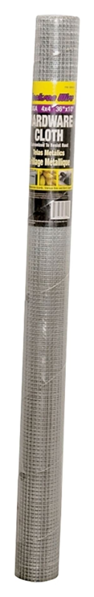 Jackson Wire 11 05 16 13 Hardware Cloth, 10 ft L, 36 in W, 23 Gauge, 1/4 x 1/4 in Mesh, Galvanized