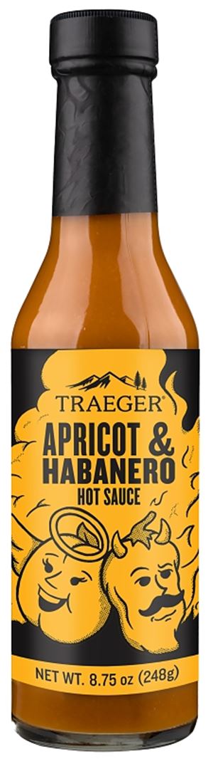 Traeger HOT003 Hot Sauce, Apricot, Habanero, 8.75 oz Bottle, Pack of 12