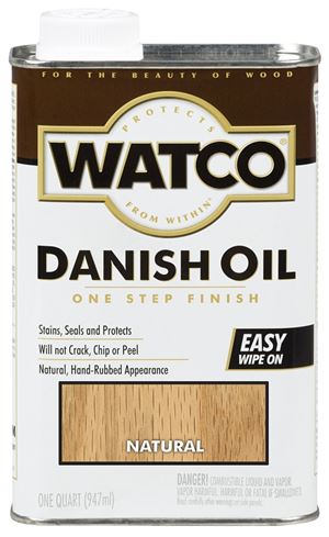 Watco A65741 Danish Oil, Natural, Liquid, 1 qt, Can