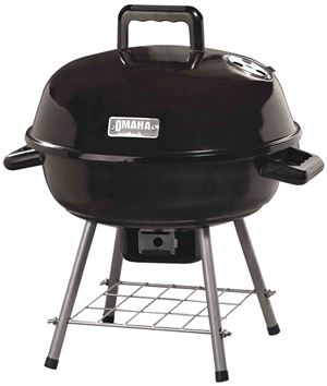 Omaha GY22014I Charcoal Kettle Grill, 1-Grate, Black, Steel Body