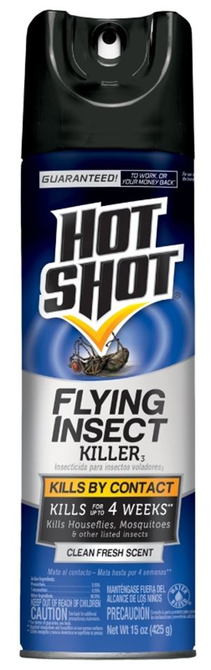 Hot Shot HG-96310 Flying Insect Killer, Liquid, Spray Application, 15 oz, Can