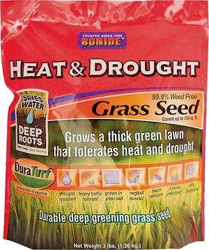 Bonide 60252 Heat and Drought Grass Seed, 3 lb Bag