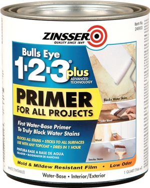 Zinsser 249933 Primer, White, 1 qt, Can