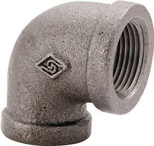 ProSource 2A-1/4B Pipe Elbow, 1/4 in, FIP, 90 deg Angle, Malleable Iron, SCH 40 Schedule, 300 psi Pressure